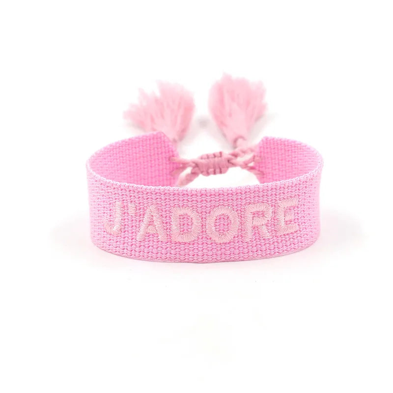 Bracelets tissus- J'adore