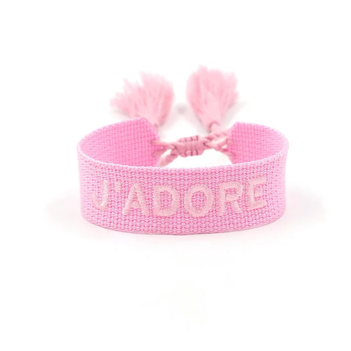 Bracelets tissus- J'adore