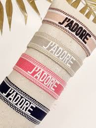 Bracelets tissus- J'adore